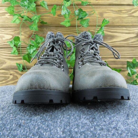 Cliffs by White Mountain Peyton Women Ankle Boots Boots Gray Fabric Lace Up Sz 8 - Picture 2 of 11